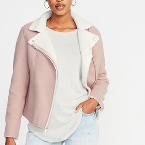 Old Navy Sherpa Moto Jacket for Women